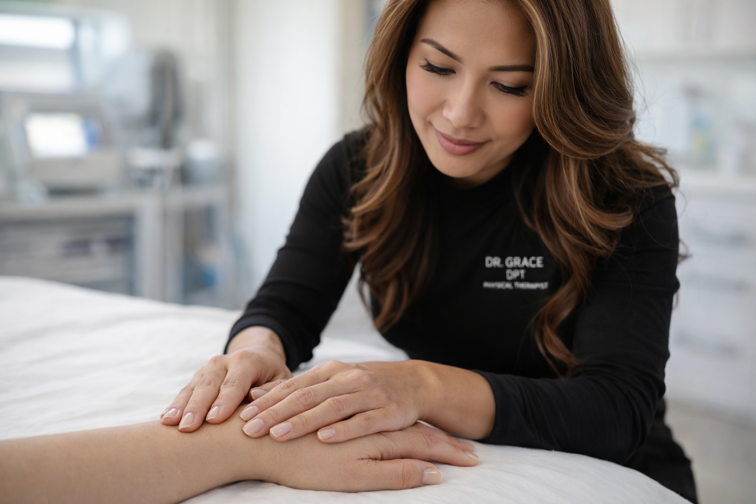 Vodder method manual lymphatic drainage showing gentle clinical technique for patients with mast cell activation syndrome and lymphedema in Leesburg VA