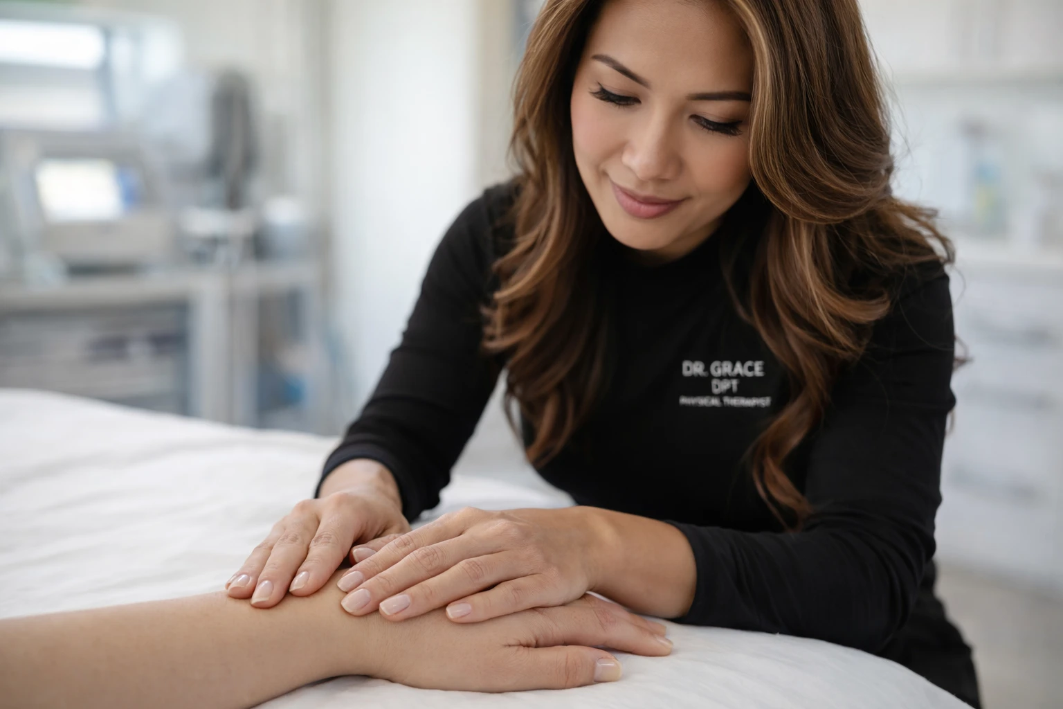 Vodder method manual lymphatic drainage showing gentle clinical technique for patients with mast cell activation syndrome and lymphedema in Leesburg VA
